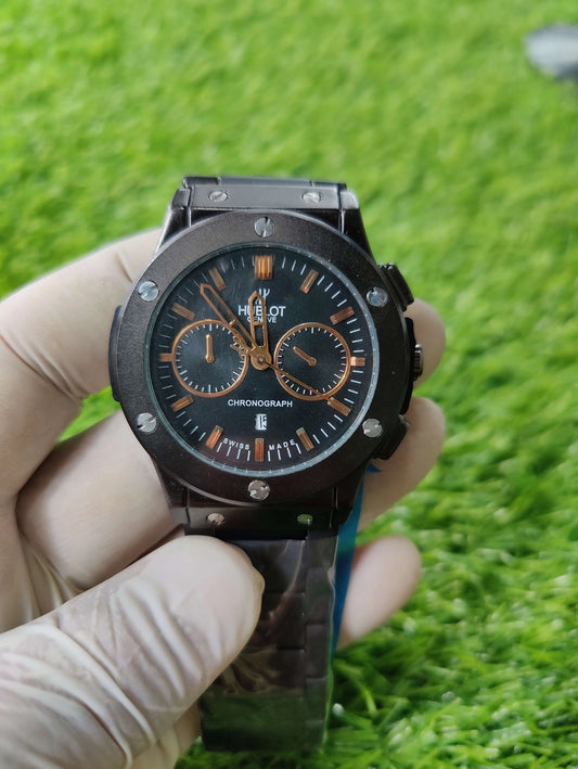 Automatic Hublot men’s chronograph black watch – Pakistan