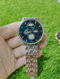Citizen men’s watch with black dial and silver stainless steel chain