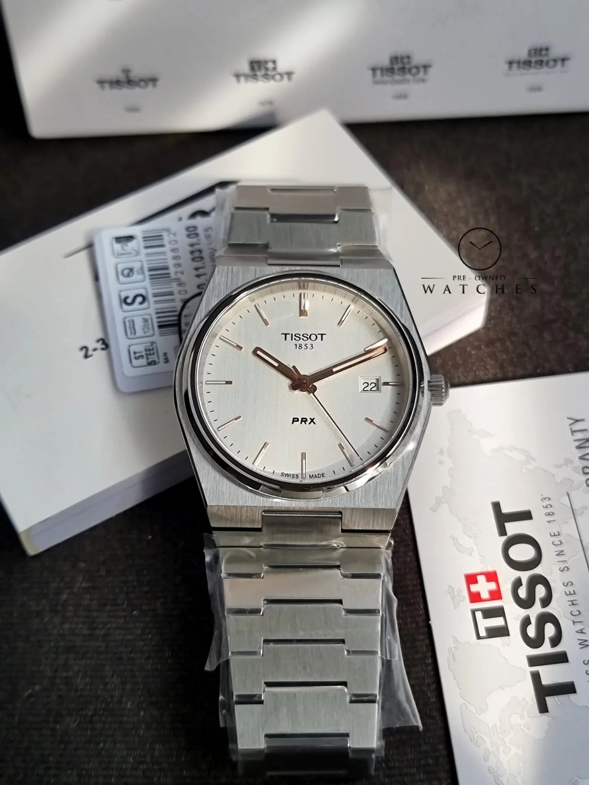 Tissot Men's PRX 40mm Quartz White Dial – Stainless Steel Watch